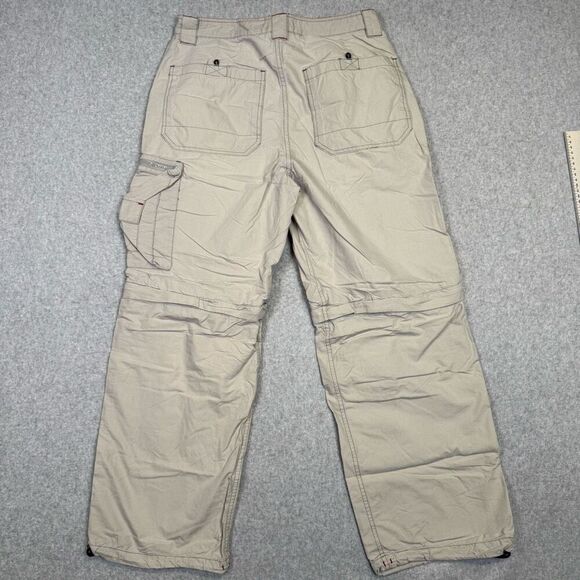 Vintage Quicksilver Men’s Size 31 Tan Cargo Khaki Style Ankle Pants Workwear - Picture 7 of 8